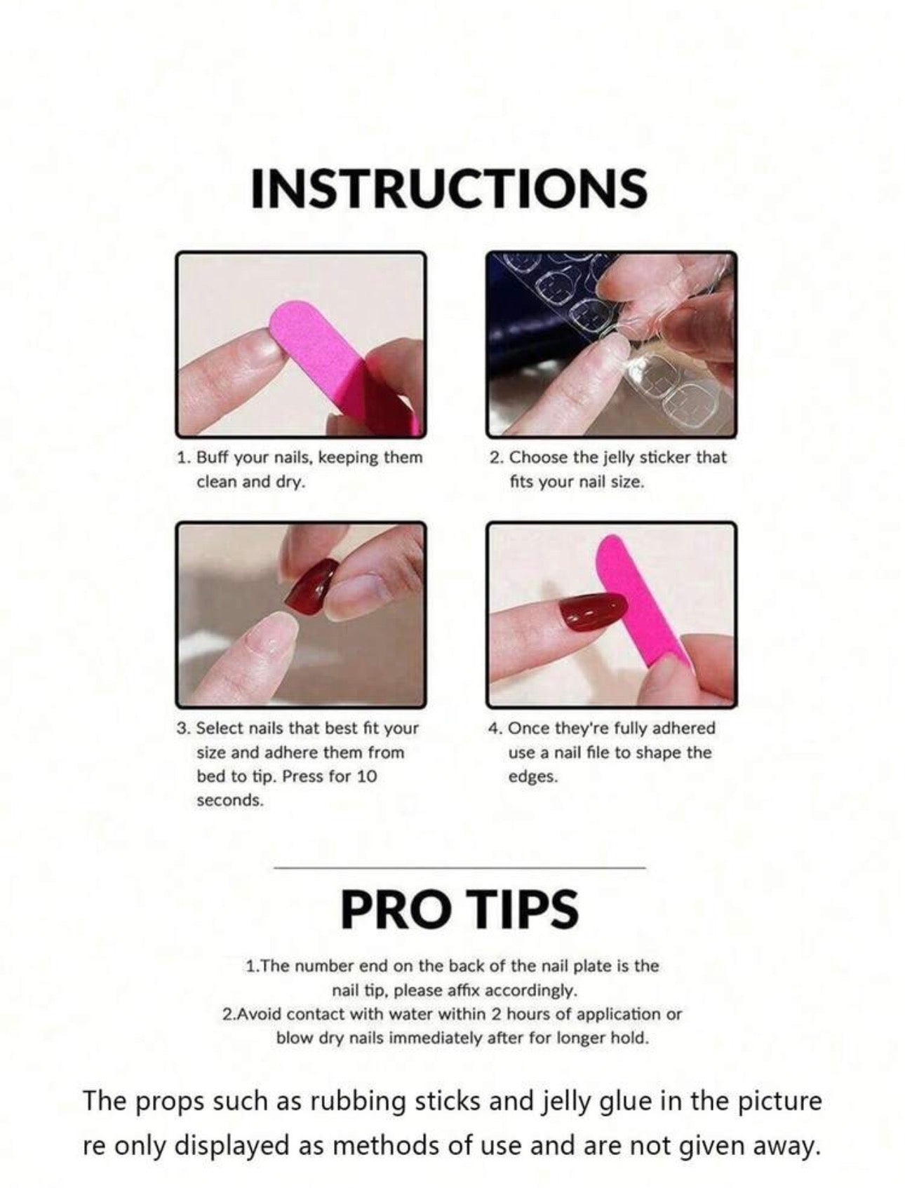 Press on nail en gel