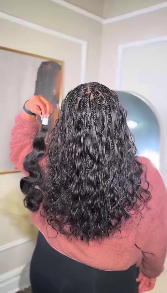 Body wave booho braids human hair